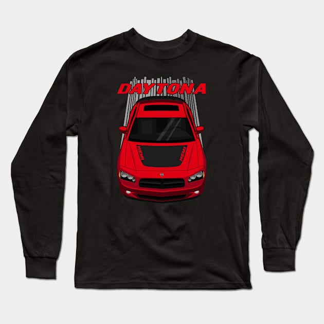 Charger Daytona 2006-2009 - Red Long Sleeve T-Shirt by V8social